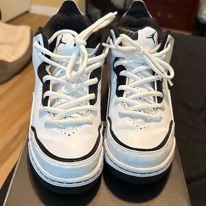 Jordan Kids White and Black Sneakers